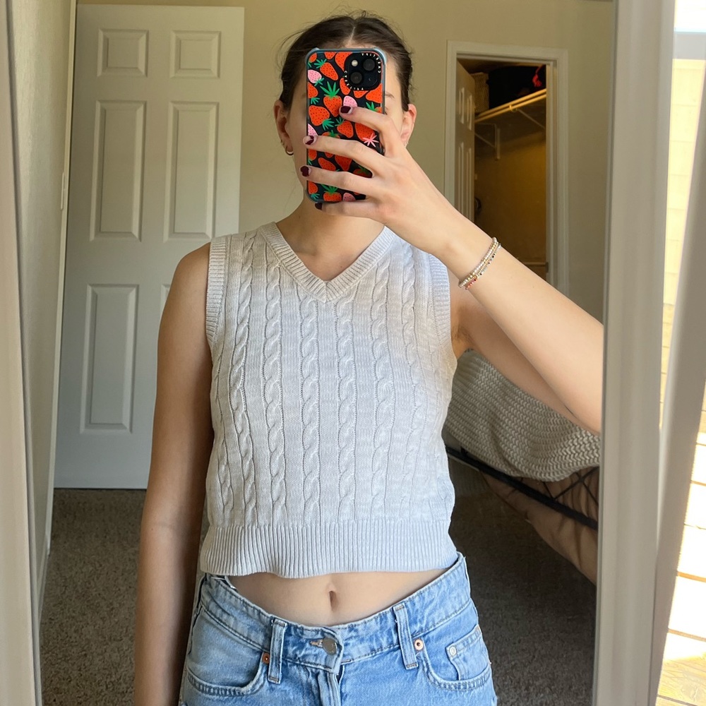 Cable Knit Sweater Vest